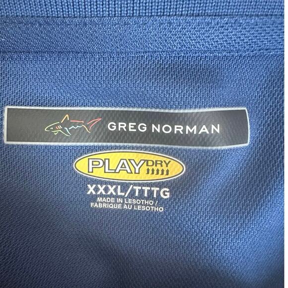 Greg Norman Solid Blue Polo Sz. XXL - Picture 4 of 5